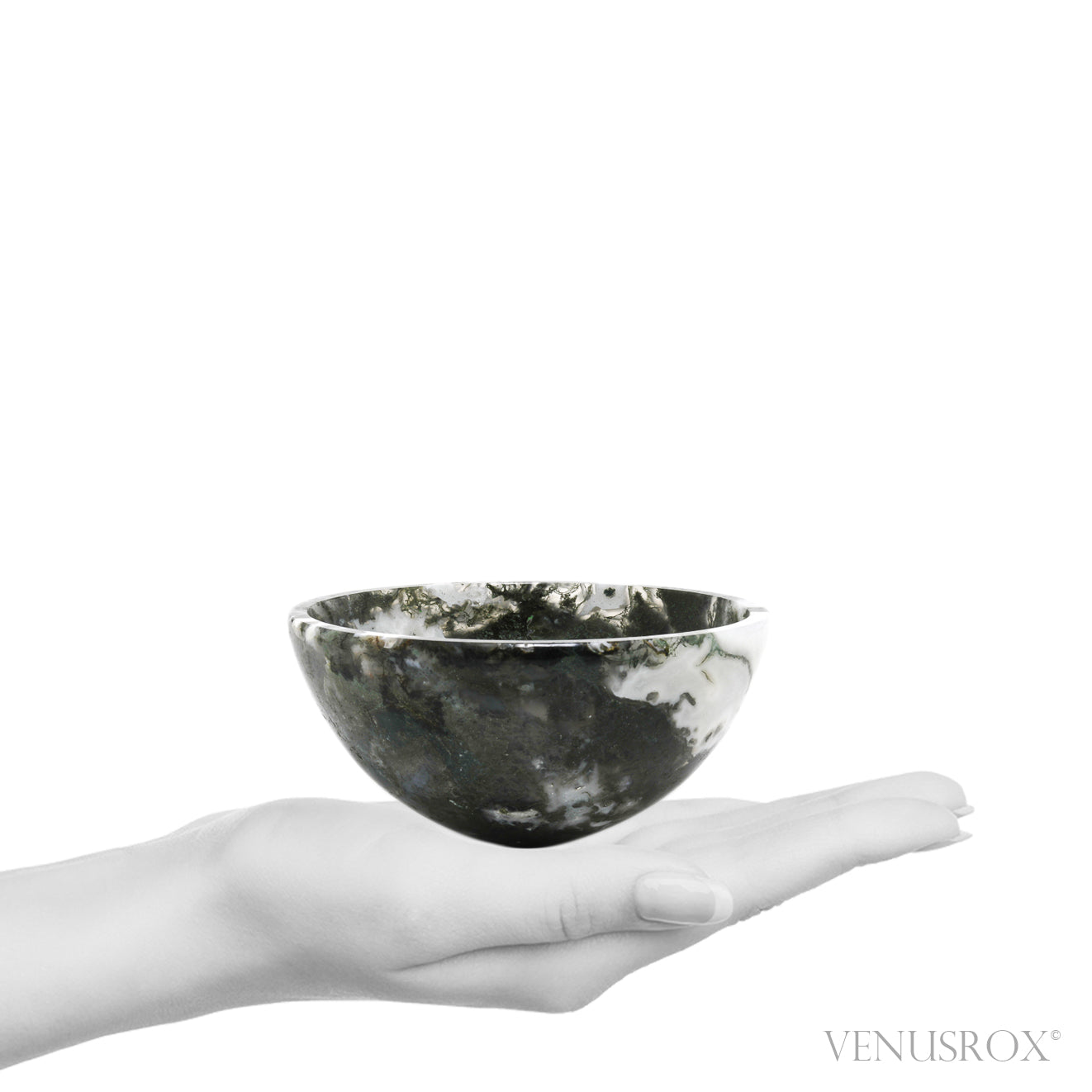 Moss Agate Bowl from India | Venusrox