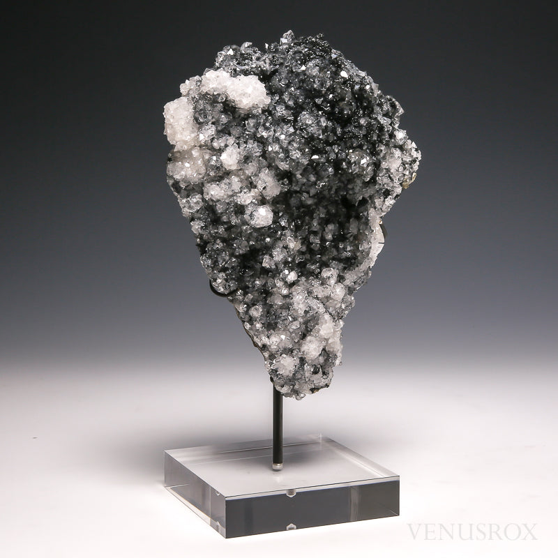 Quartz with Apophyllite & Ilvaite Natural Cluster from Vtoroy Sovetskiy Mine, Dalnegorsk, Primorskiy Kray, Russia mounted on a bespoke stand | Venusrox