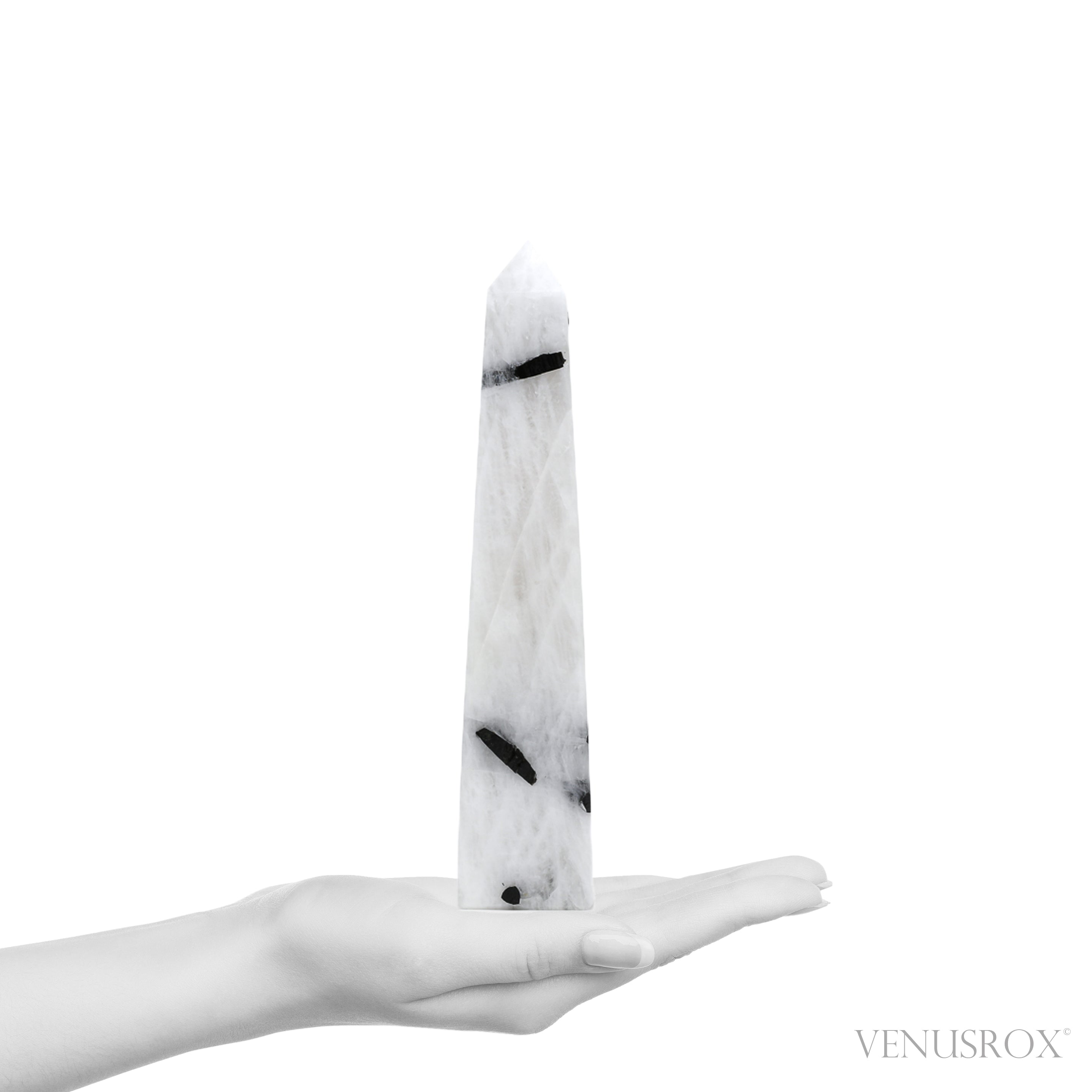 Tourmalinated Quartz Polished Point from Brazil | Venusrox