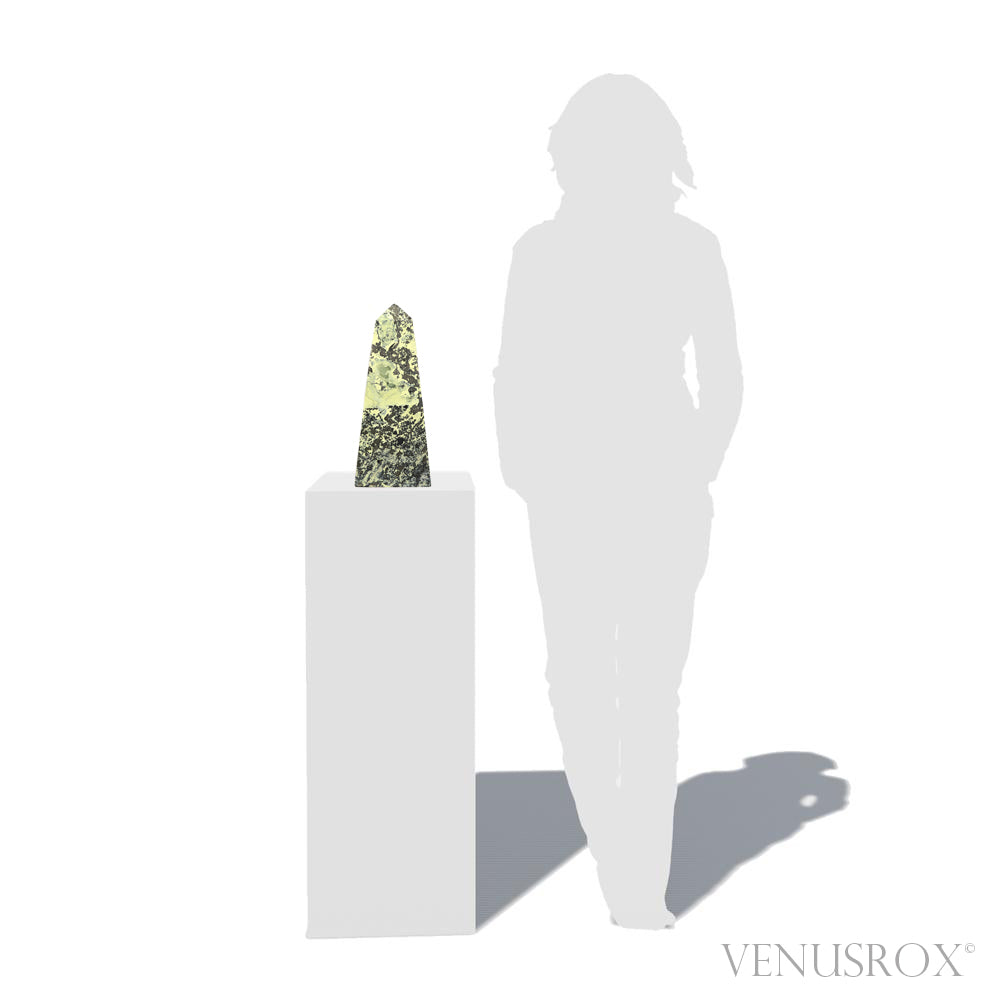 Serpentine with Pyrite Polished Point from Peru | Venusrox