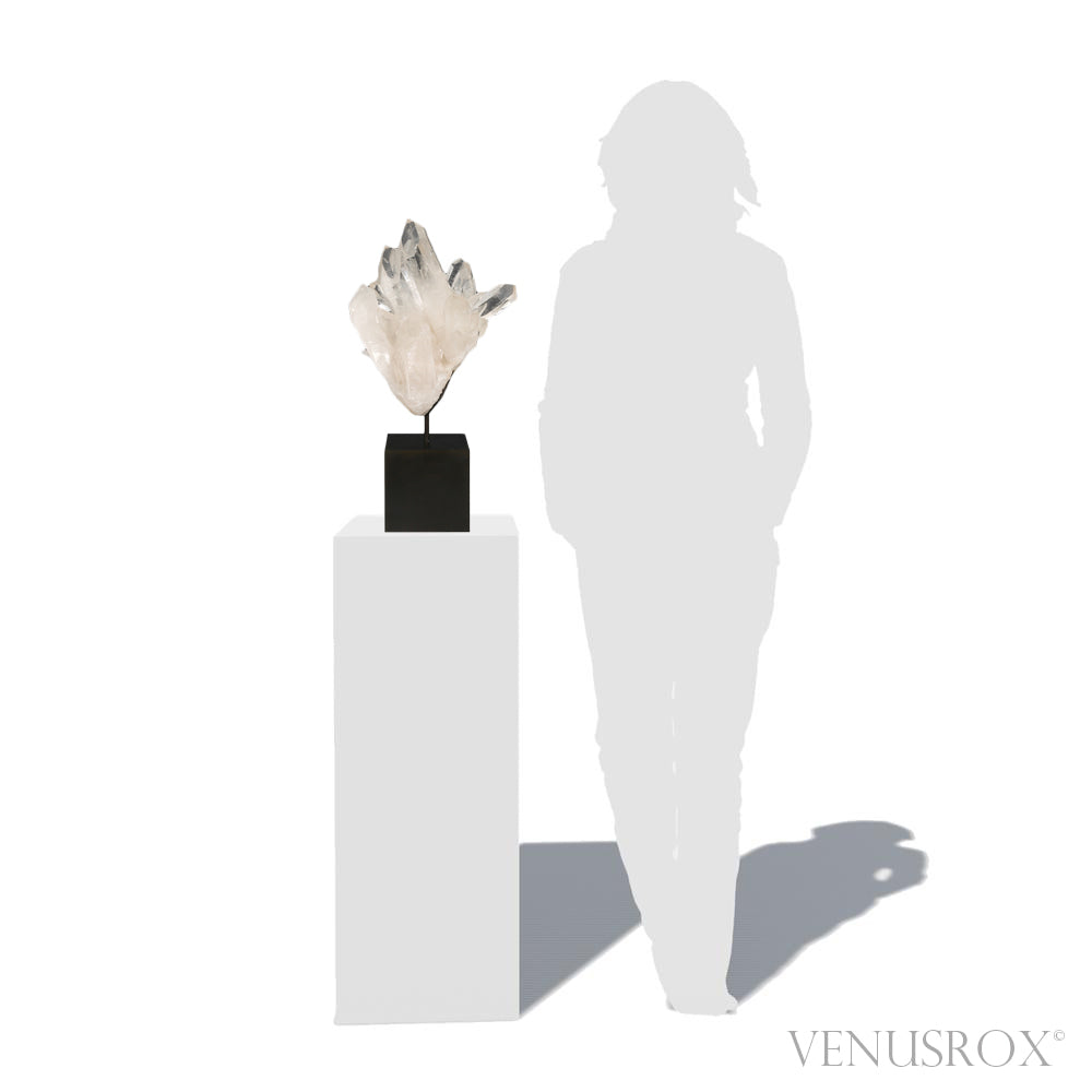 Clear Quartz Natural Cluster from Corinto, Minas Gerais, Brazil, mounted on a bespoke stand | Venusrox