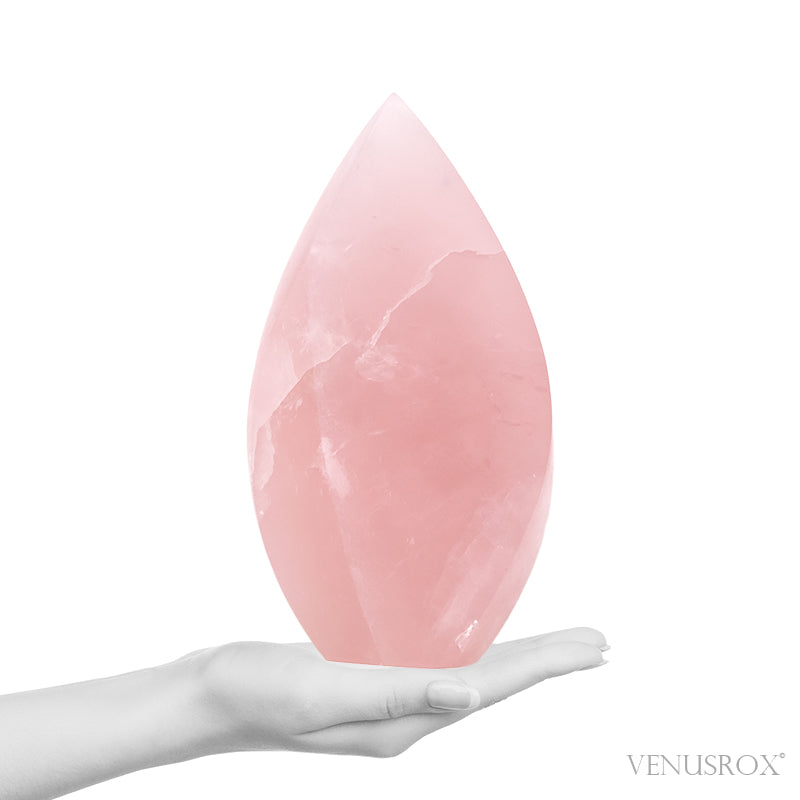 Rose Quartz Polished Flame from Brazil | Venusrox
