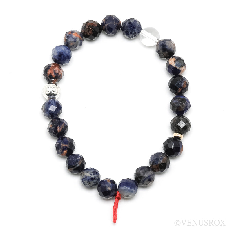 Sodalite with Orange Calcite Bead Bracelet from Brazil | Venusrox