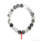Tourmalinated Quartz Bead Bracelet from Brazil | Venusrox