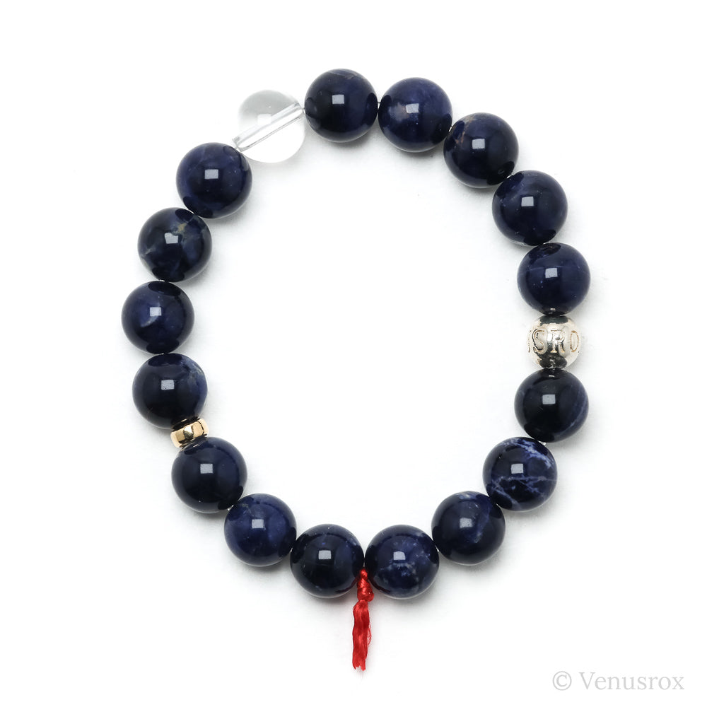 Sodalite with Orange Calcite Bead Bracelet from Brazil | Venusrox