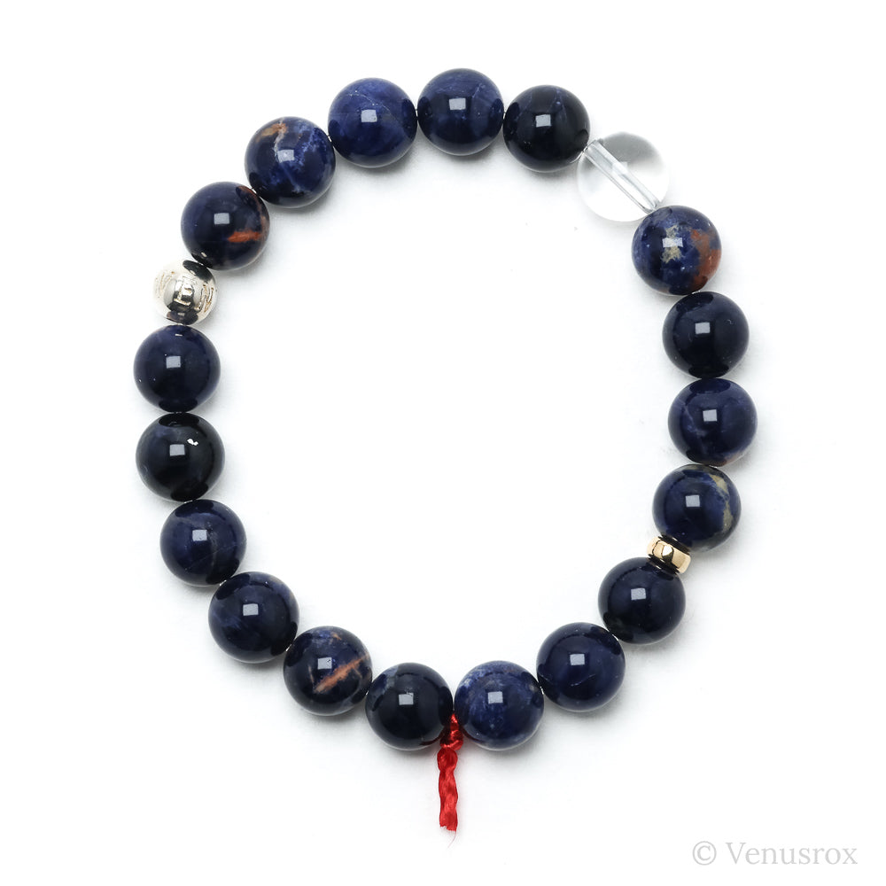 Sodalite with Orange Calcite Bead Bracelet from Brazil | Venusrox
