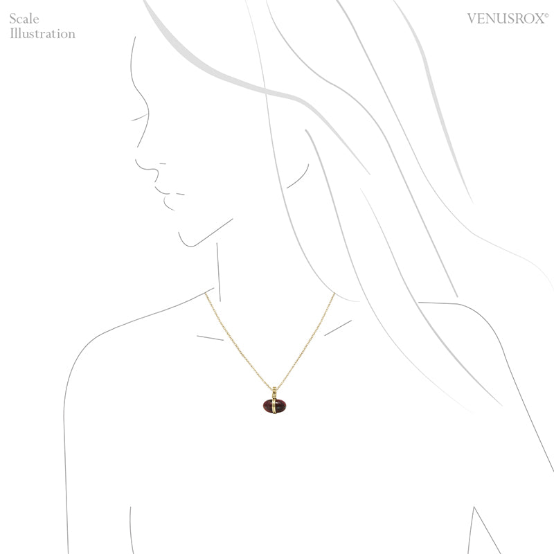 Ruby Polished Crystal Pendant from India | Venusrox