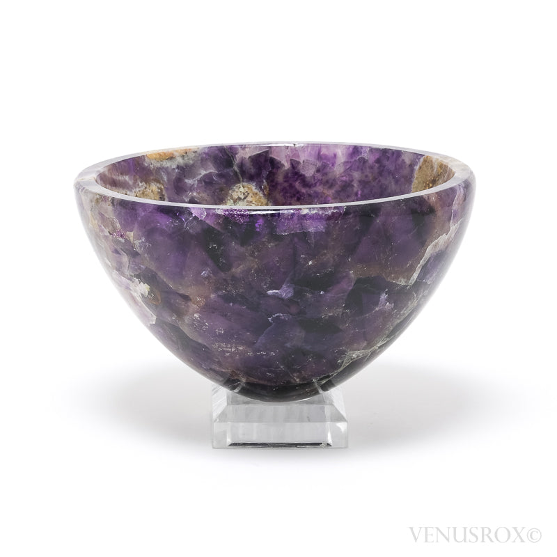 Chevron Amethyst Polished Bowl from India | Venusrox