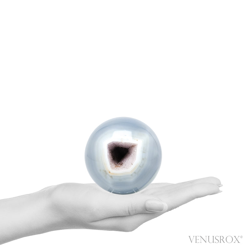 Amethyst with Agate Geode Sphere from Brazil | Venusrox