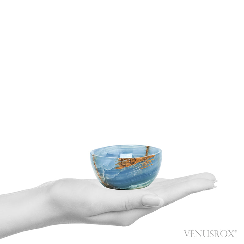 Blue Calcite Polished Bowl from Argentina | Venusrox