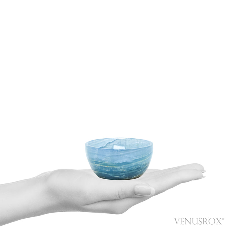 Blue Calcite Polished Bowl from Argentina | Venusrox