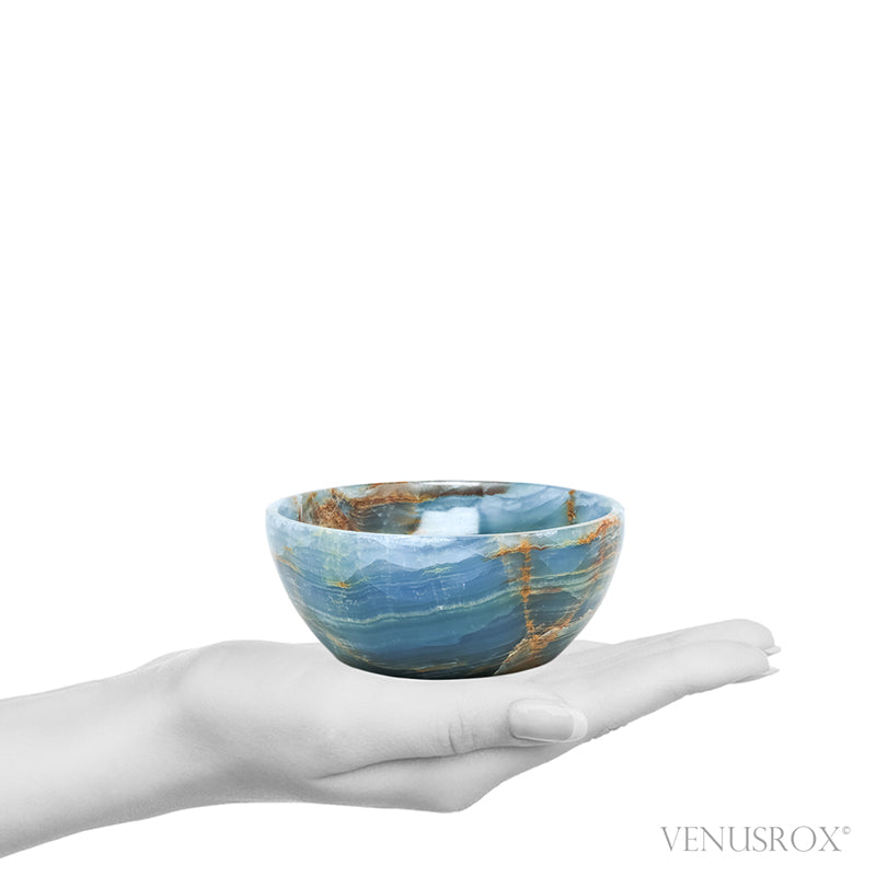 Blue Calcite Polished Bowl from Argentina | Venusrox