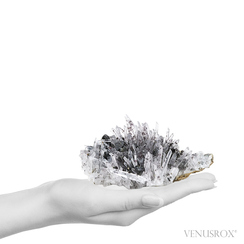 Clear Quartz with Sphalerite & Pyrite Natural Cluster from the Huanzala Mine, Huallanca District, Huanuco Department, Peru | Venusrox