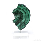 Malachite Polished Slice from the Democratic Republic of the Congo, mounted on a bespoke stand | Venusrox