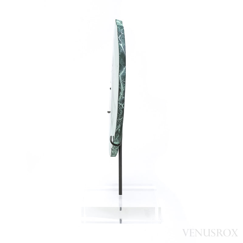 Malachite Polished Slice from the Democratic Republic of the Congo, mounted on a bespoke stand | Venusrox