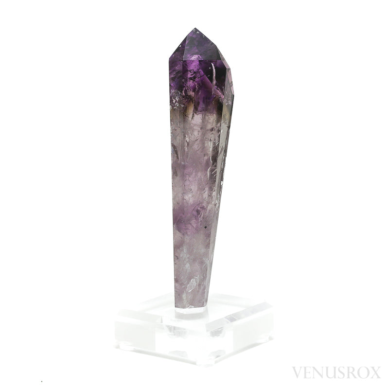 Amethyst Phantom Polished/Natural Point from the Quixaba Mine, Bahia, Brazil mounted on a bespoke stand | Venusrox