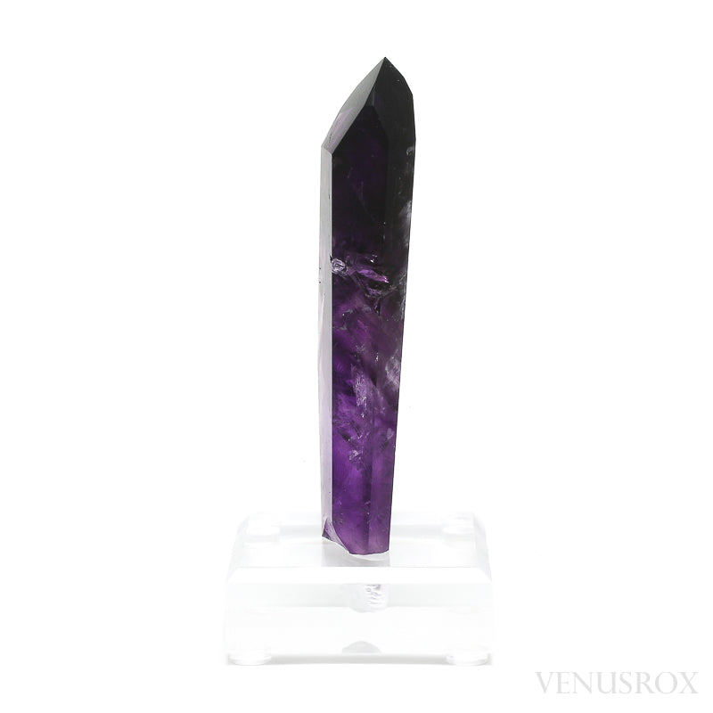 Amethyst Phantom Polished/Natural Point from Brazil mounted on a bespoke stand | Venusrox