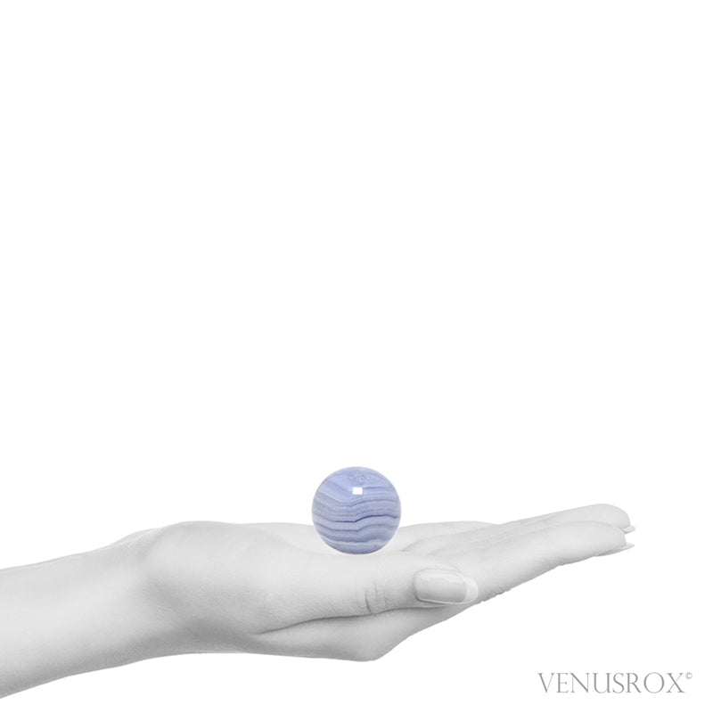 Blue Lace Agate Polished Sphere from Namibia | Venusrox