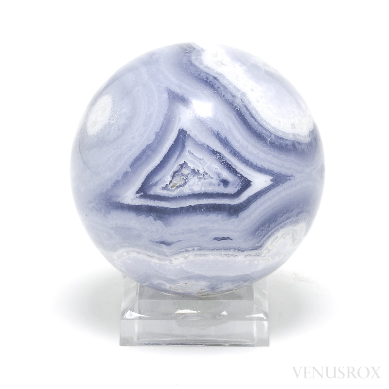 Blue Lace Agate Polished Sphere from Namibia | Venusrox