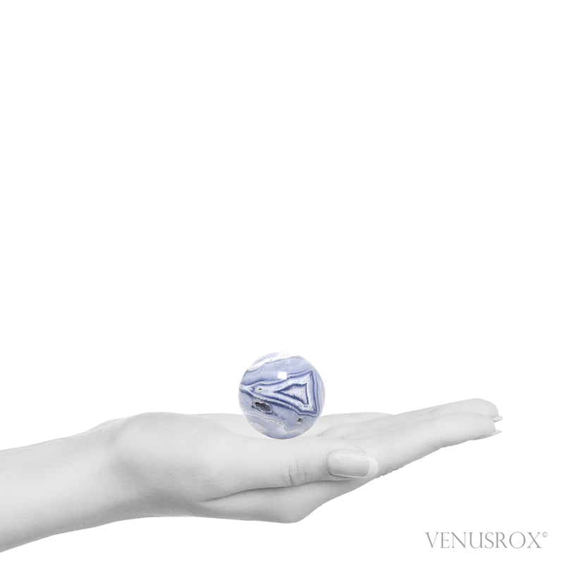 Blue Lace Agate Polished Sphere from Namibia | Venusrox