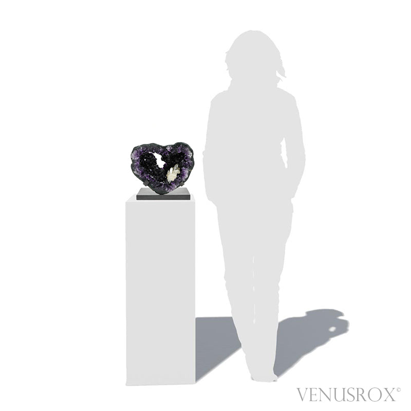 Amethyst with Calcite and Agate Polished/Natural Cluster from Uruguay mounted on a bespoke stand | Venusrox