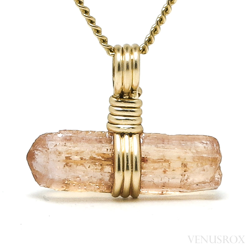 Imperial Topaz Natural Crystal Pendant from Brazil | Venusrox