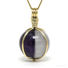 Chevron Amethyst Polished Crystal Pendant from India | Venusrox