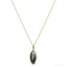 Tourmalinated Quartz Polished Crystal Pendant from India | Venusrox