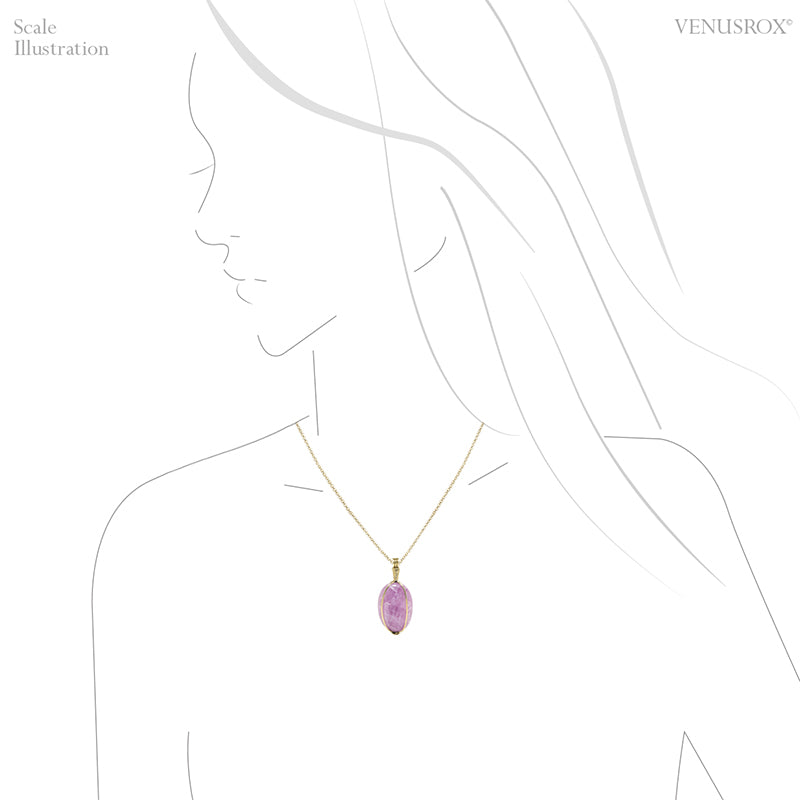 Kunzite Polished Crystal Pendant from Pakistan | Venusrox