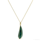 Malachite Polished Crystal Pendant with 9Kt Gold | Venusrox