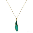 Malachite Polished Crystal Pendant with 9Kt Gold | Venusrox