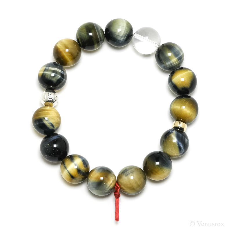 Blonde Tigers Eye with Falcons Eye Bracelet from South Africa | Venusrox