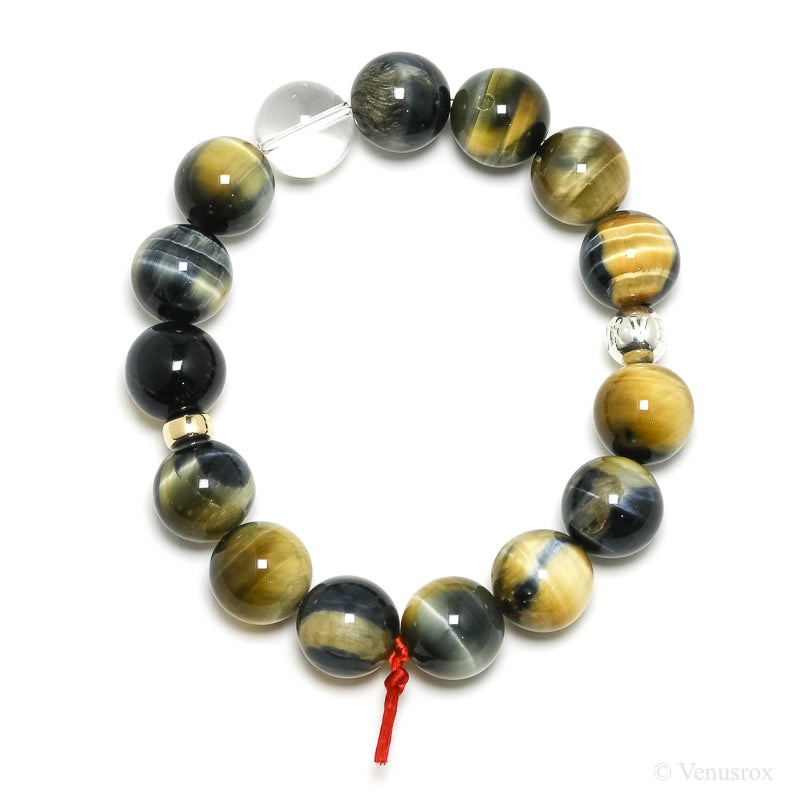Blonde Tigers Eye with Falcons Eye Bracelet from South Africa | Venusrox