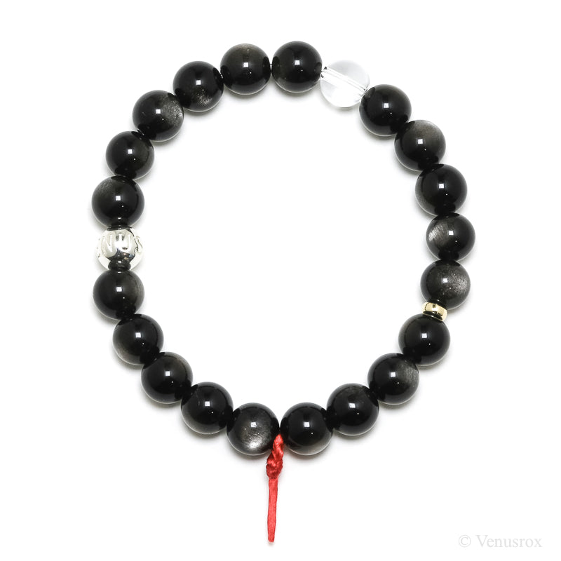Silver Sheen Obsidian Bracelet from Mexico