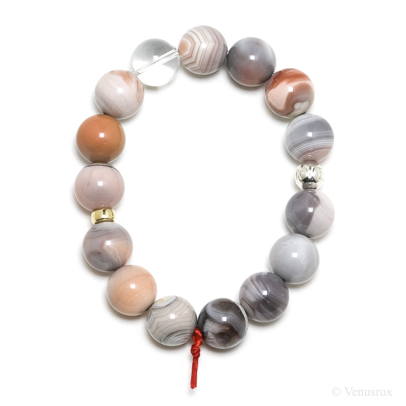 Pink Agate Bracelet from Botswana | Venusrox