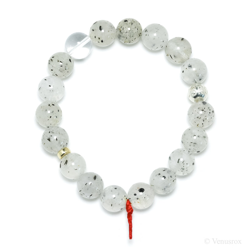 Mica in Quartz Bead Bracelet from Madagascar | Venusrox