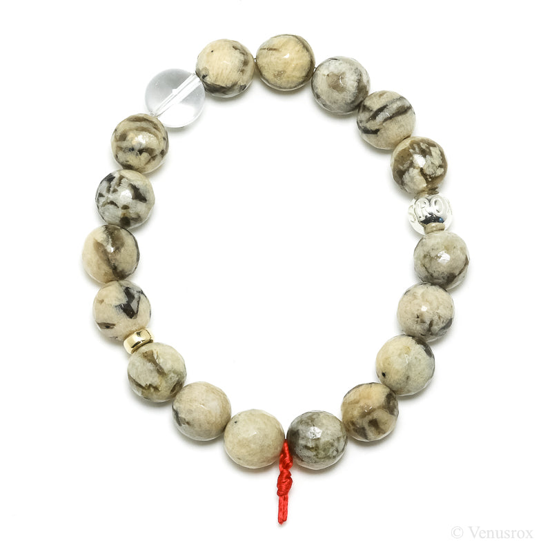 Graphic Feldspar Bead Bracelet from Madagascar | Venusrox