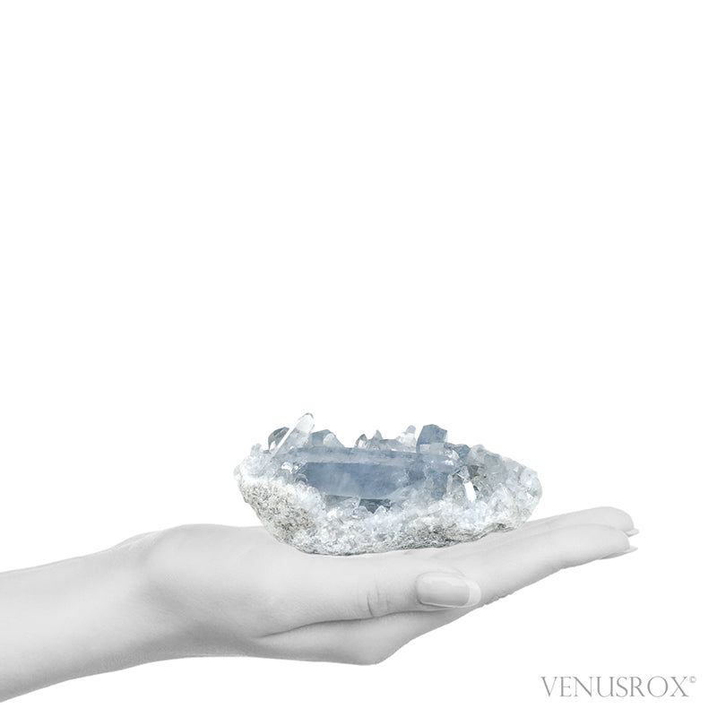 Blue Celestite Natural Cluster from Madagascar | Venusrox