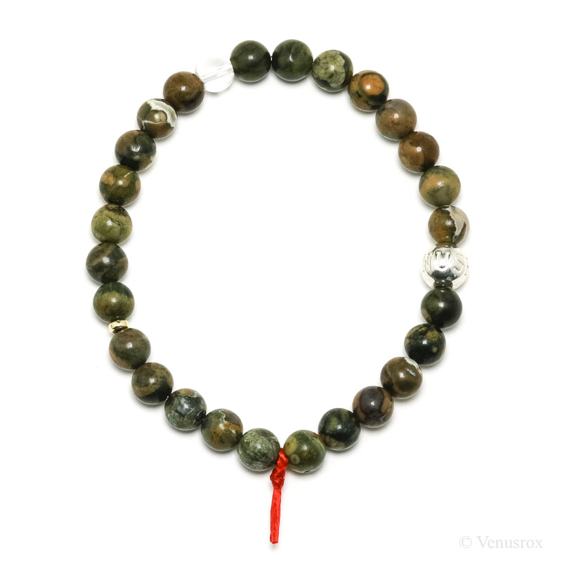 Rhyolite (Rainforest Jasper) Bead Bracelet from Australia | Venusrox