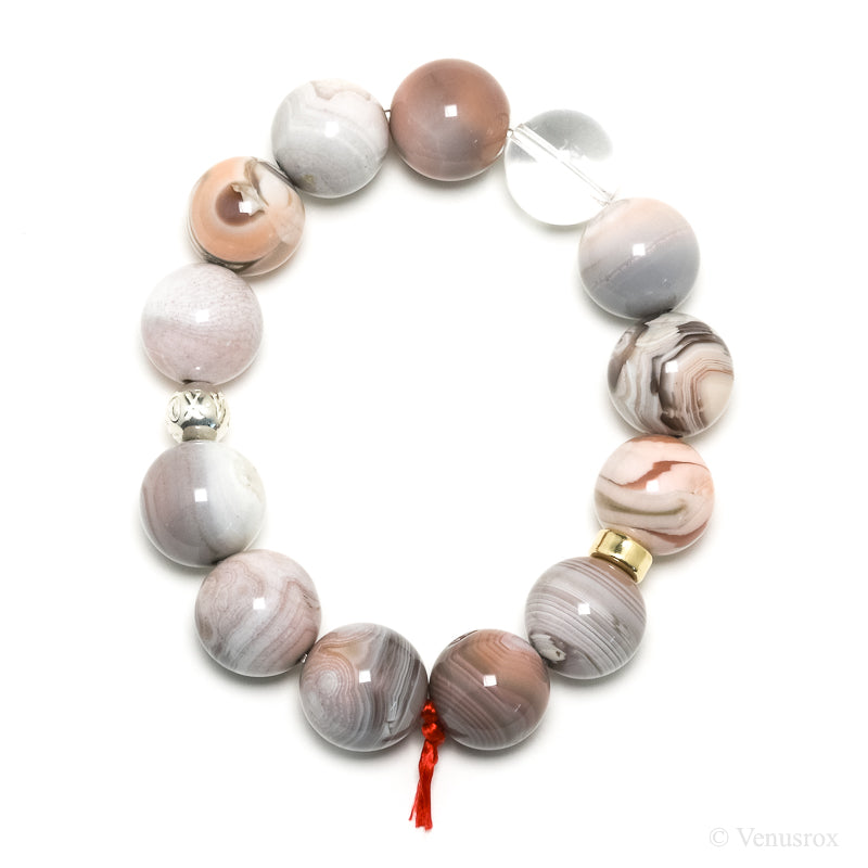 Pink Agate Bracelet from Botswana | Venusrox