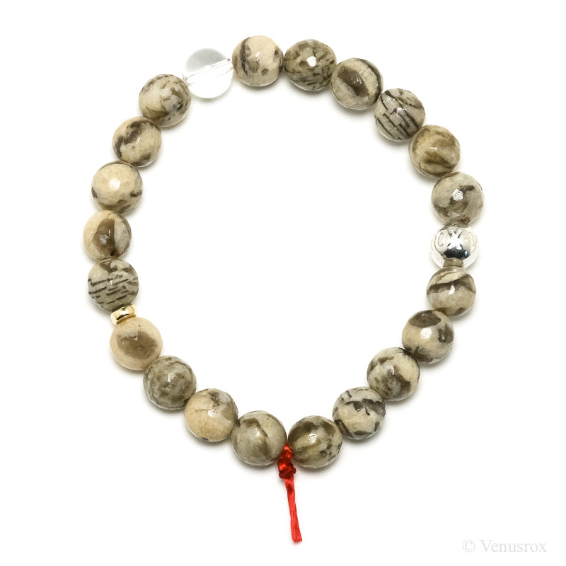 Graphic Feldspar Bead Bracelet from Madagascar | Venusrox