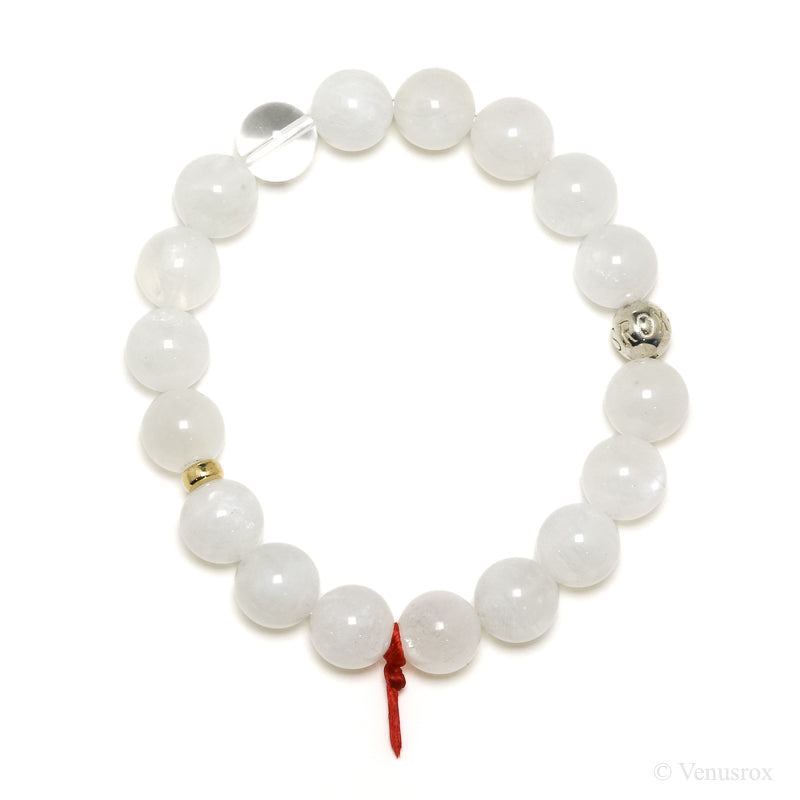 Rainbow Moonstone Bead Bracelet from India | Venusrox