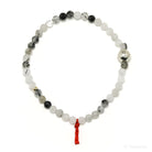Tourmalinated Quartz Bead Bracelet from Brazil | Venusrox