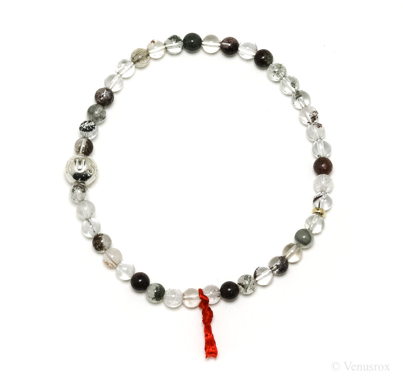 Chlorite/Lodalite Quartz Bead Bracelet from Brazil | Venusrox