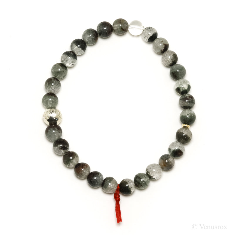 Chlorite/Lodalite Quartz Bead Bracelet from Brazil | Venusrox