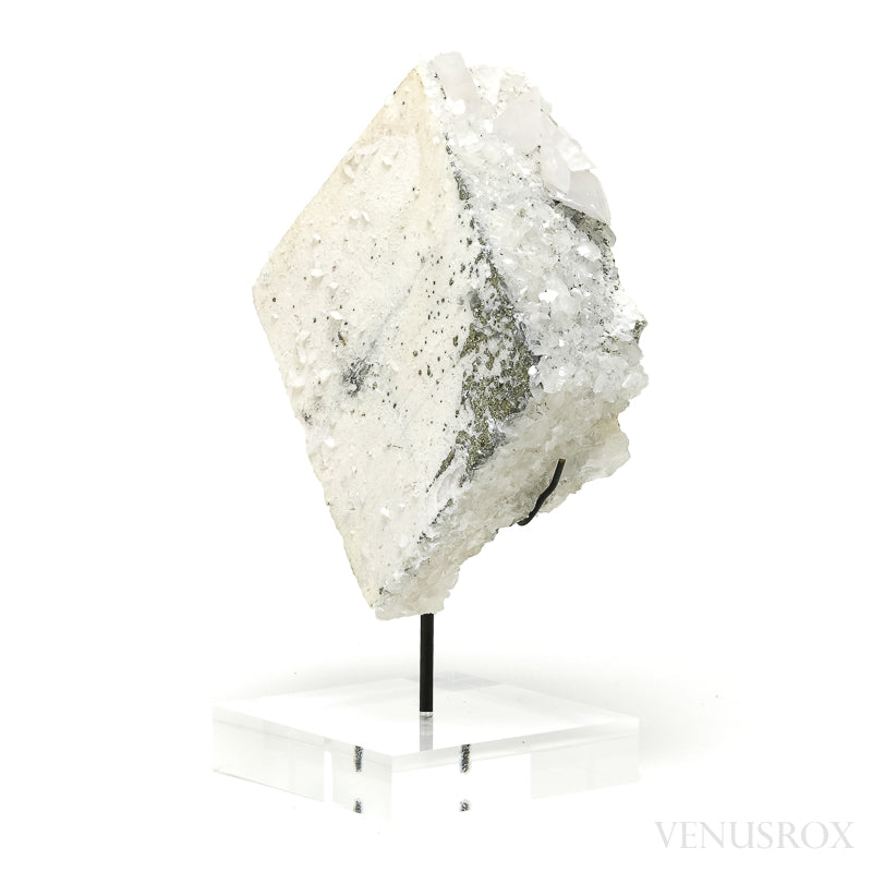 Dolomite with Pyrite & Calcite Natural Cluster from the Trepča Mining Complex, Trepča Valley, Kosovska Mitrovica, Kosovska Mitrovica District, Kosovo mounted on a bespoke stand | Venusrox