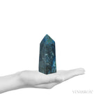 Shattuckite with Malachite Polished Point from the Democratic Republic of Congo | Venusrox