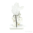 Clear Quartz with Dolomite & Pyrite Natural Cluster from the Trepča Mining Complex, Trepča Valley, Kosovska Mitrovica, Kosovska Mitrovica District, Kosovo mounted on a bespoke stand | Venusrox