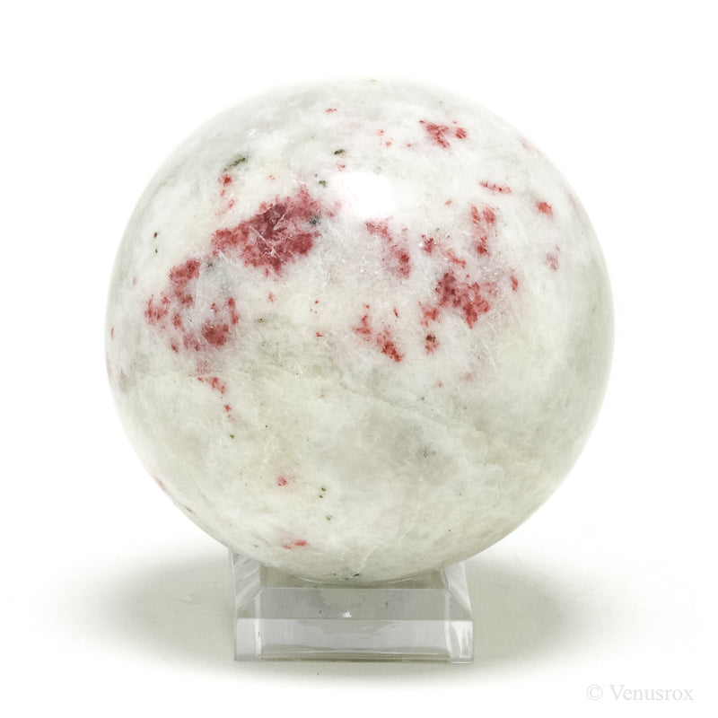 Cinnabite (Cinnabar in Scapolite) Polished Sphere from Peru | Venusrox