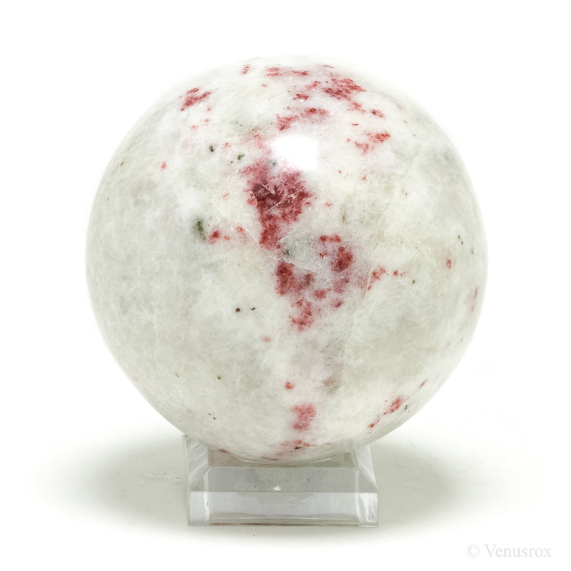 Cinnabite (Cinnabar in Scapolite) Polished Sphere from Peru | Venusrox